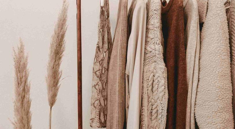 clothing brand displays sustainable fashion pieces