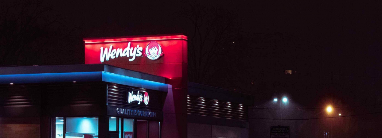 wendys advertisement sign