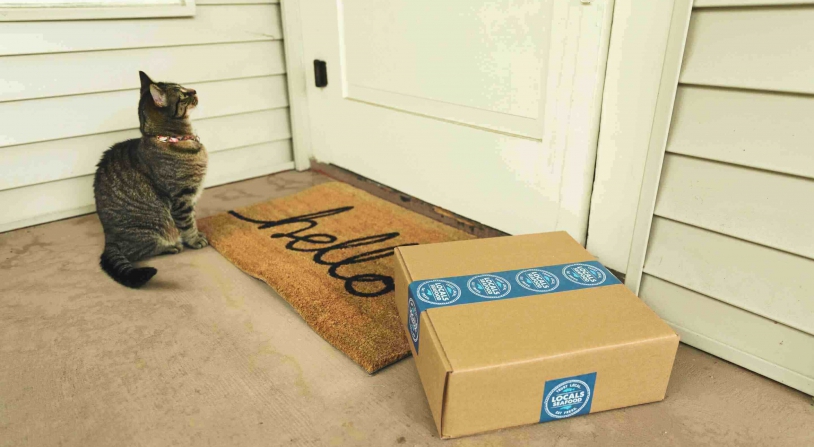 package delivered at a doorstep