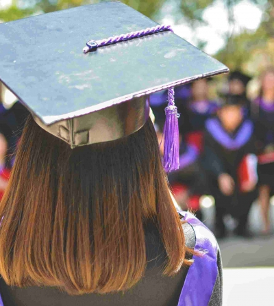person graduating college
