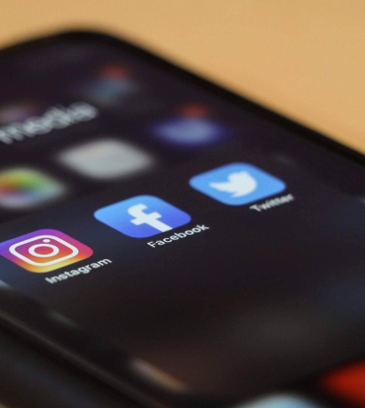 social media widgets on an iphone
