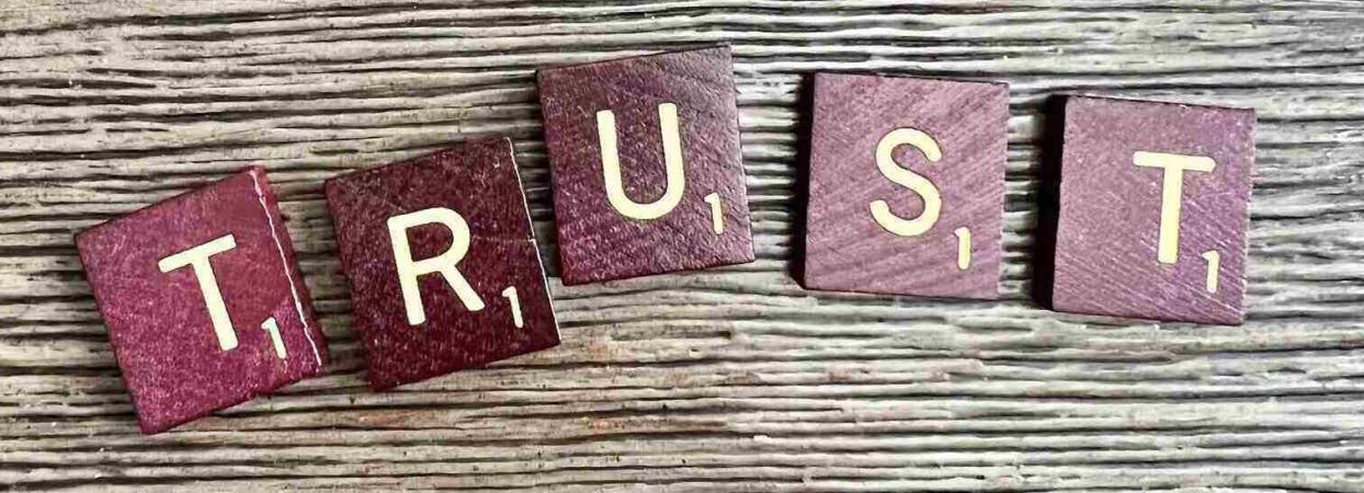 trust spelled out in scrabble letters