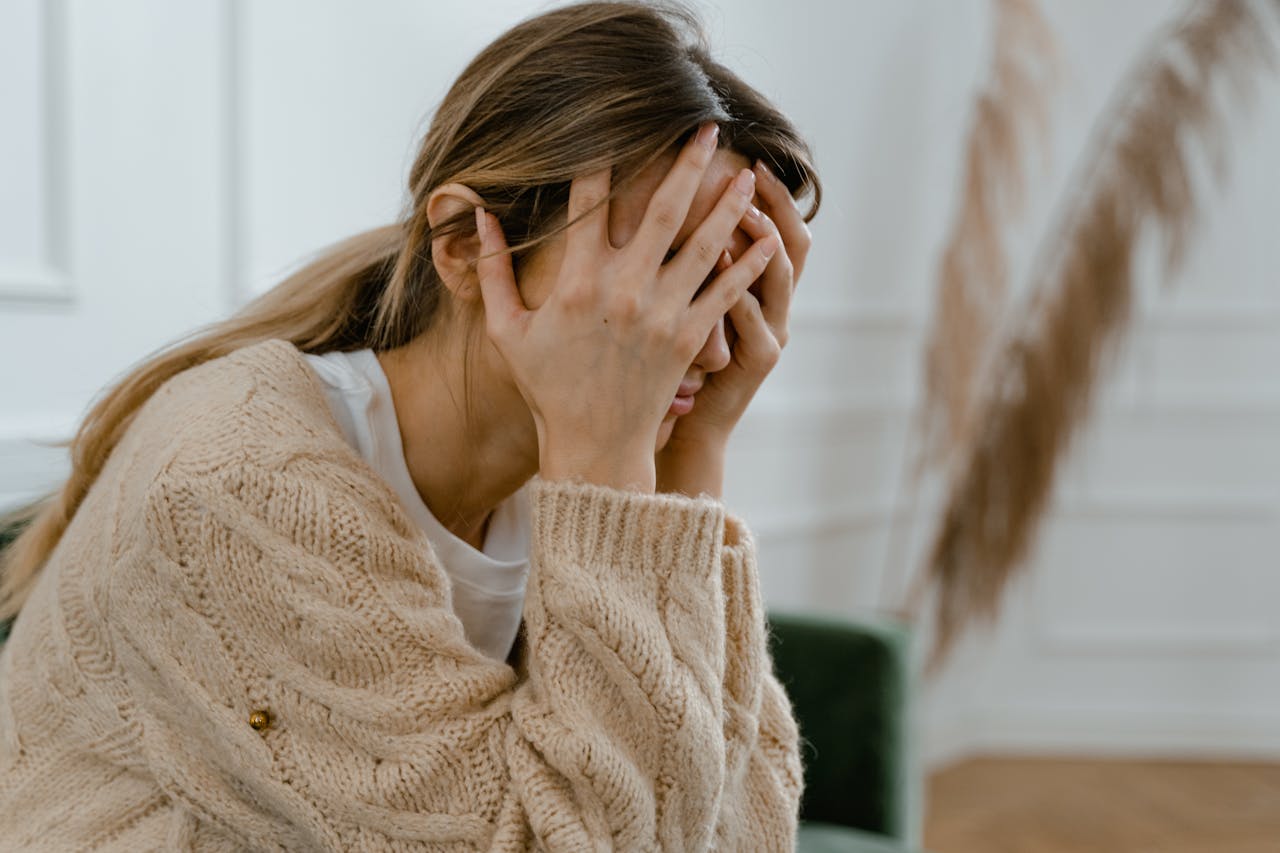 woman frustrated crisis