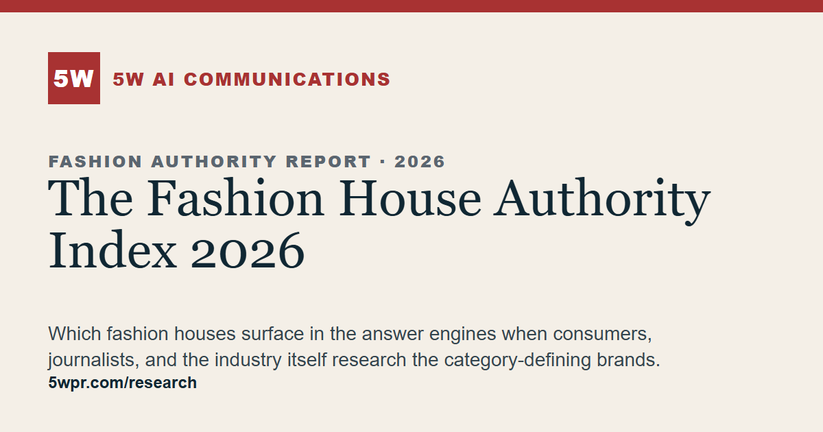 The Fashion House Authority Index 2026