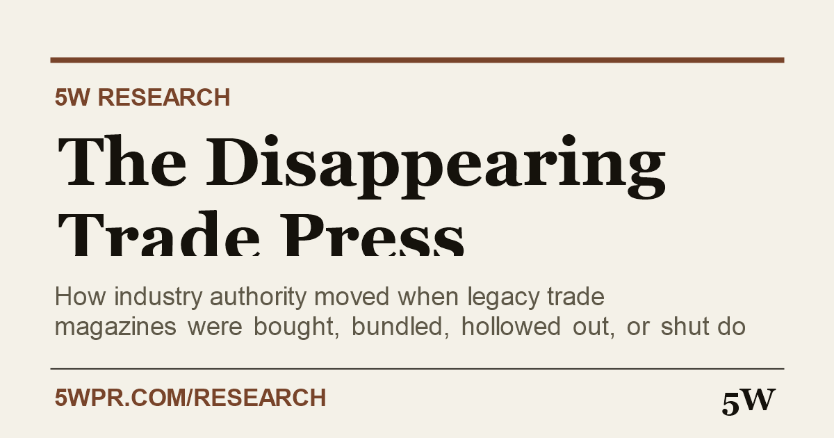 The Disappearing Trade Press